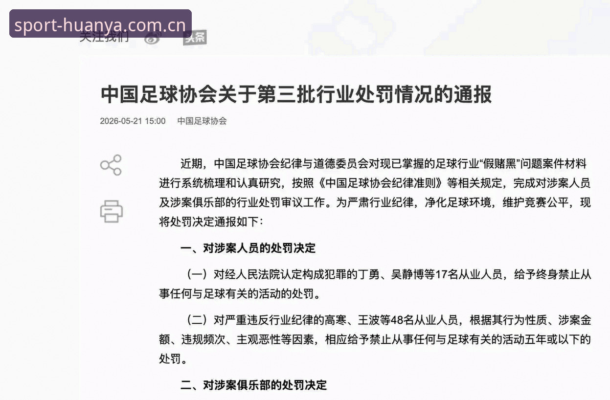 环亚体育APP评测 中国足协第三批禁足名单详解